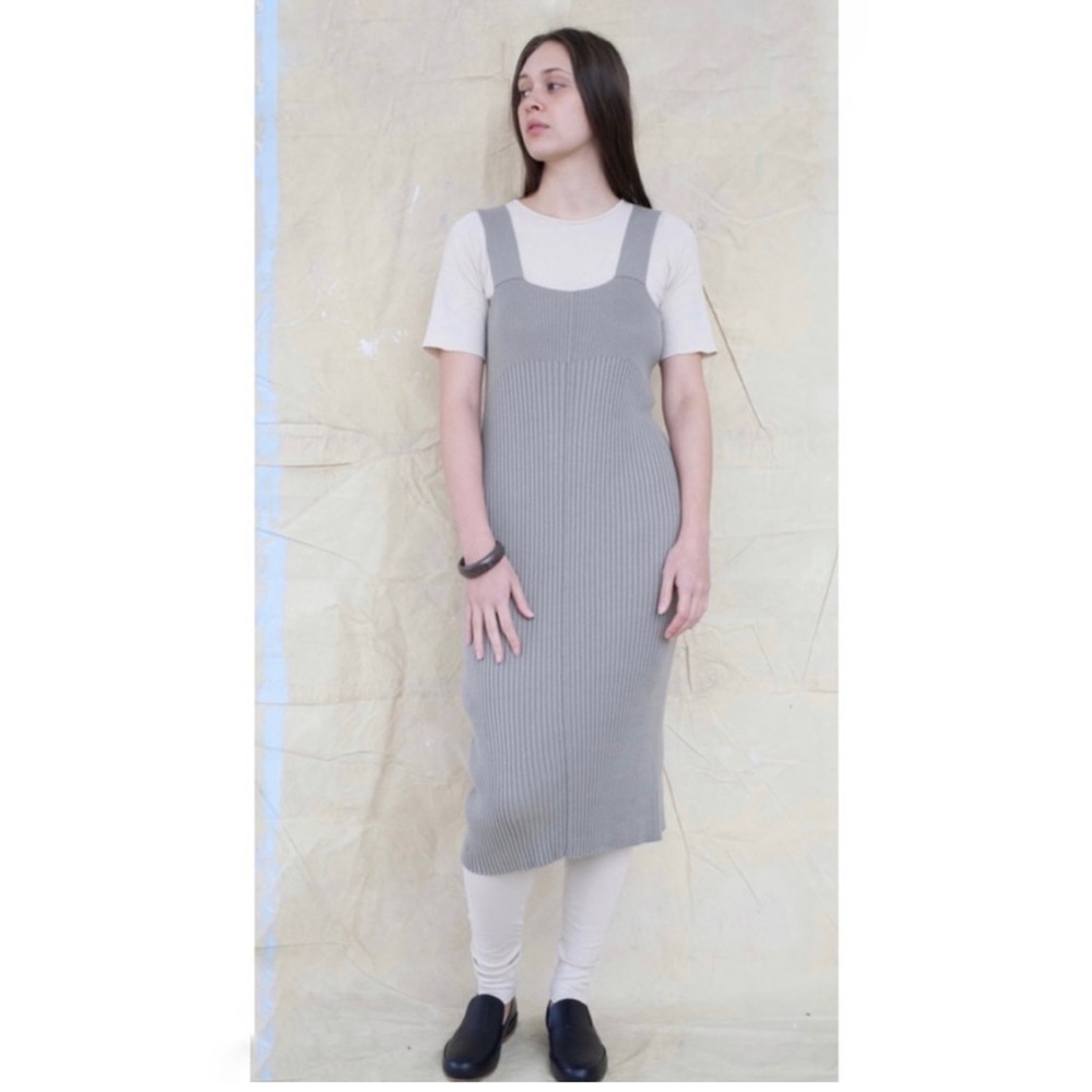 Lauran Manoogian cotton and cashmere dress in clay